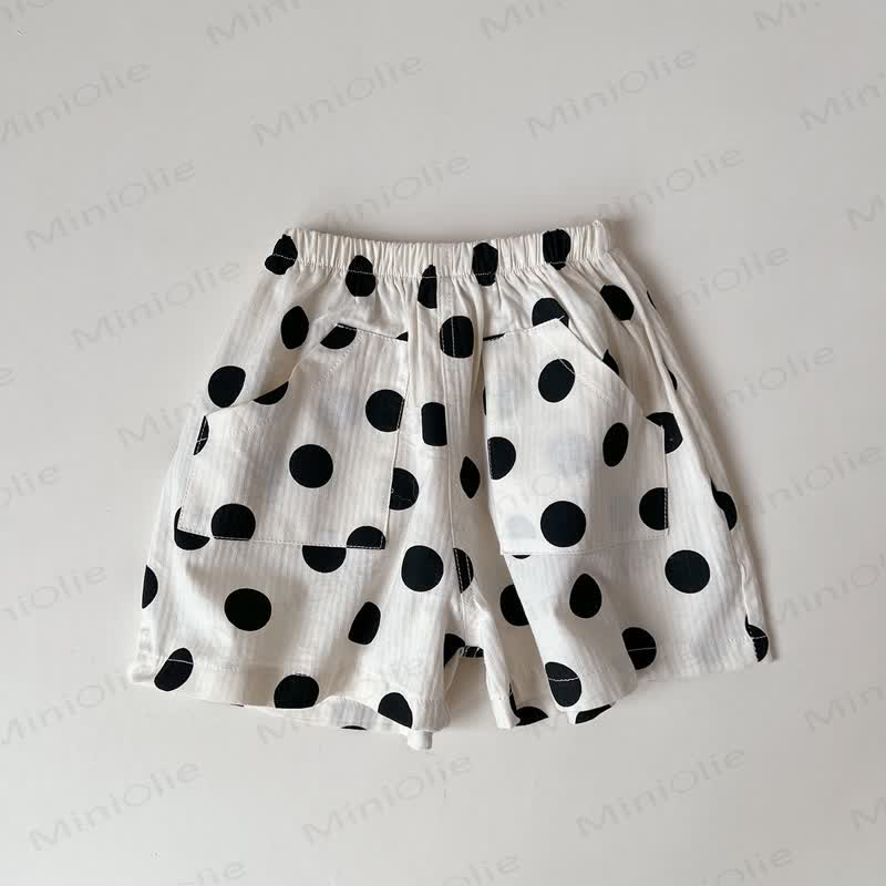 Baby Baumwoll-Loungewear Shorts - Weißer Punkt - 2-3J - image 3