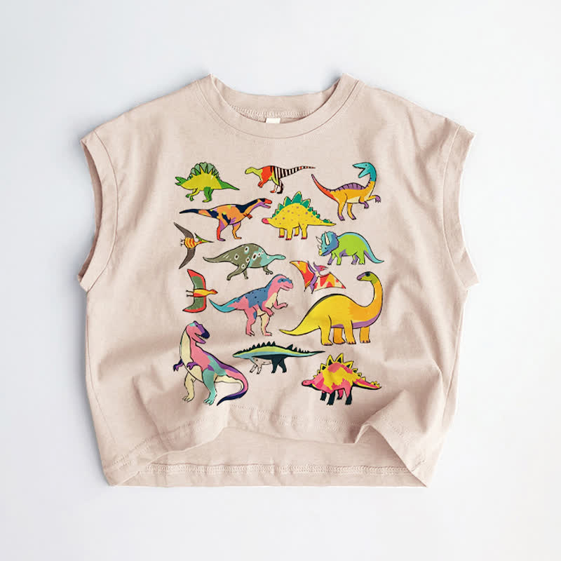 Baby Kleinkind Tanktop mit Dinosaurier-Print, khakifarben - Khaki - 3-5J - image 1