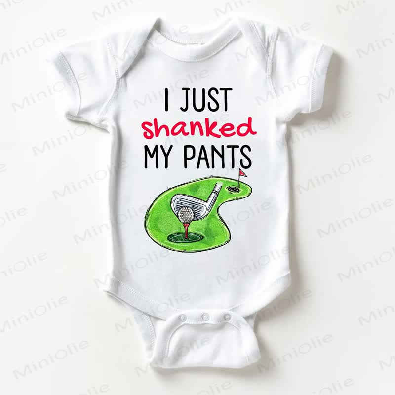 I JUST SHANKED MY PANTS – Baby Bodysuit mit Golfprint, weiß - Weiß - 18-24M - image 1