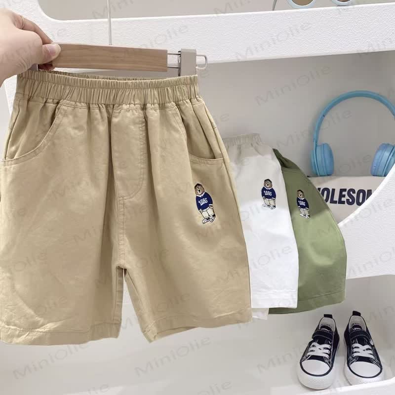 Shorts für Kinder-Jungen mit Gestickt - Khaki - 10-11J - image 3