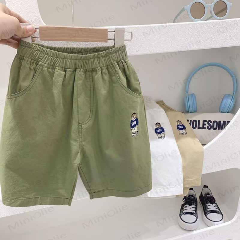 Shorts für Kinder-Jungen mit Gestickt - Grün - 10-11J - image 2