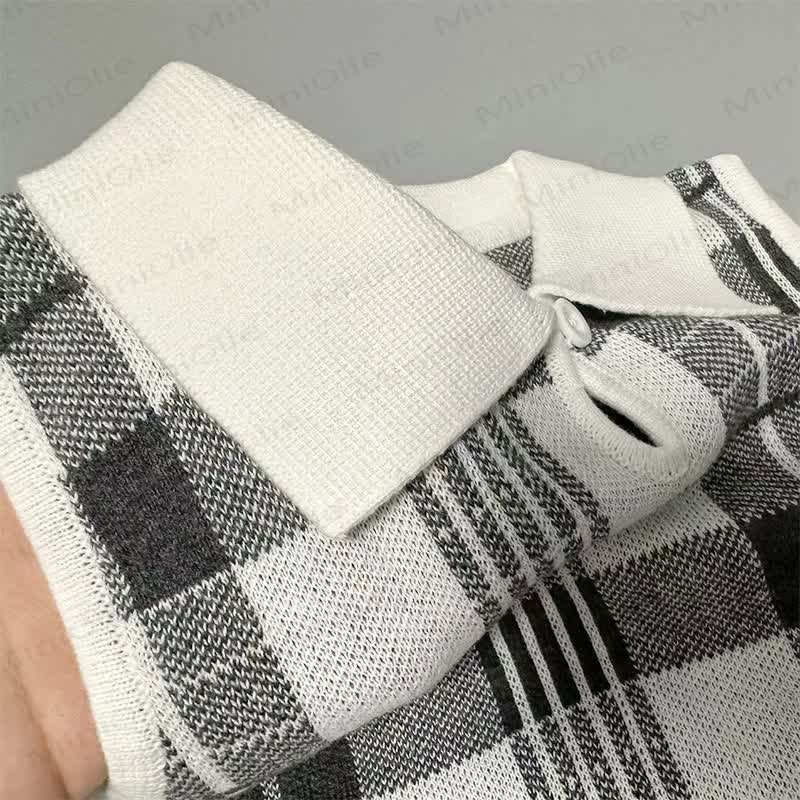 Baby Kleinkind Set: Plaid Tanktop mit Stricken und Shorts (2-teilig) - image 3