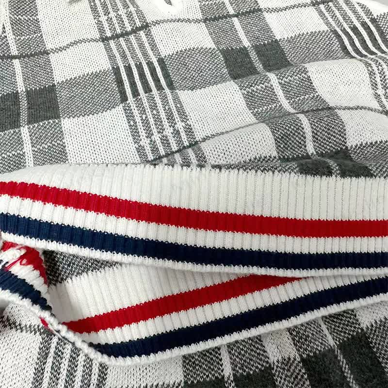 Baby Kleinkind Set: Plaid Tanktop mit Stricken und Shorts (2-teilig) - image 4