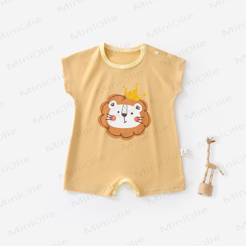 Baby Strampler mit Tier und kurzen Strampler - Gelb - 2-3J - image 2