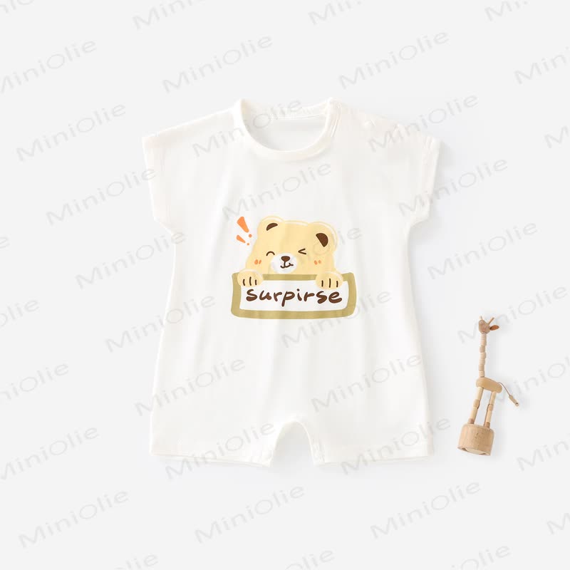 Baby Strampler mit Tier und kurzen Strampler - Weiß - 2-3J - image 3
