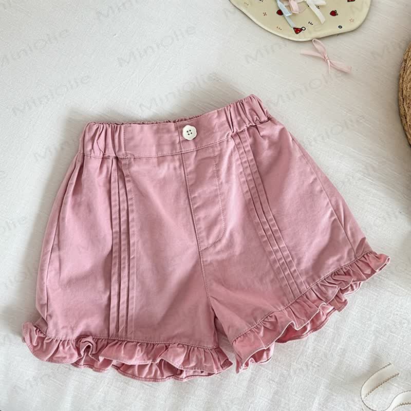 Rüschensaum-Bloomer Shorts für Kleinkind-Mädchen - Rosa - 4-5J - image 3
