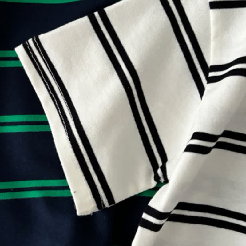Streifen, Gestickt Rundhals-T-Shirt für Kleinkind - image 9