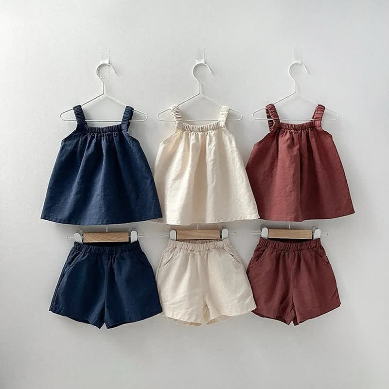 2-teiliges Set für Baby, Mädchen : Trägertop und Shorts - image 1