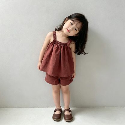 2-teiliges Set für Baby, Mädchen : Trägertop und Shorts - image 9