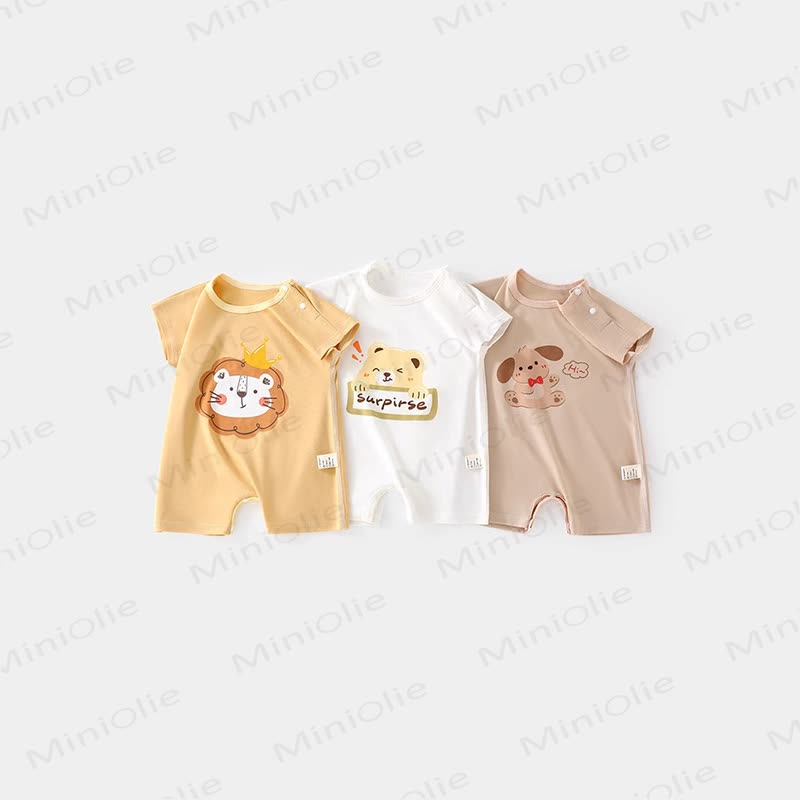 Baby Strampler mit Tier und kurzen Strampler - image 1