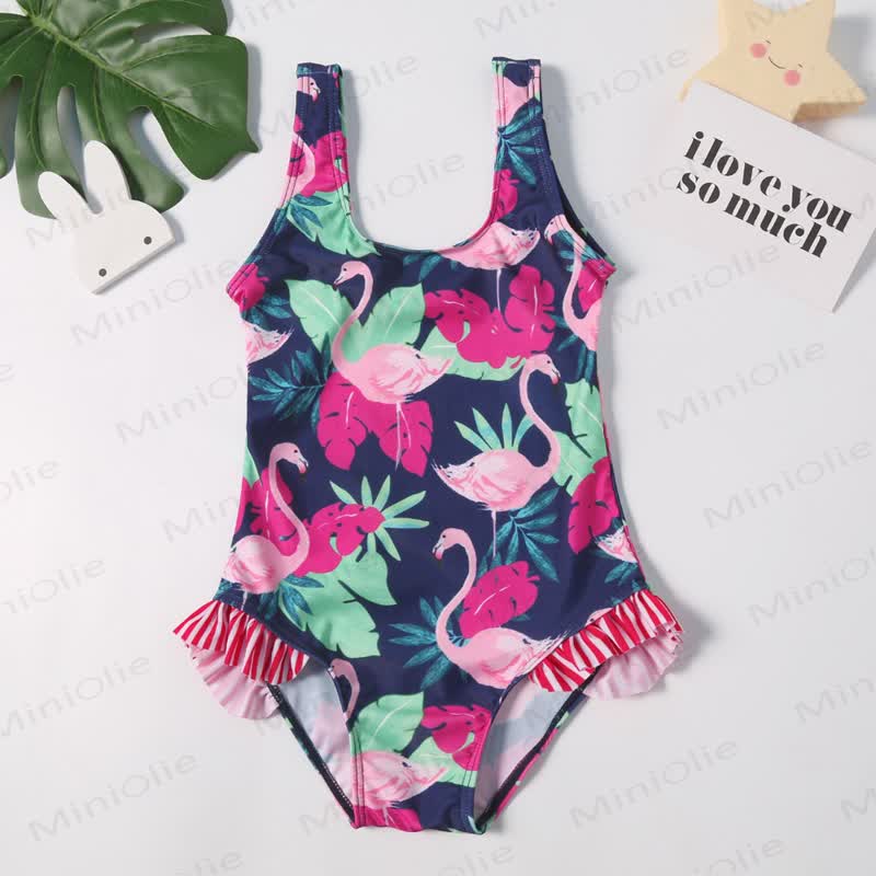 Flamingo-Rüschen - Schwimmen für Kleinkind-Mädchen - Schwarz - 6-7J - image 2