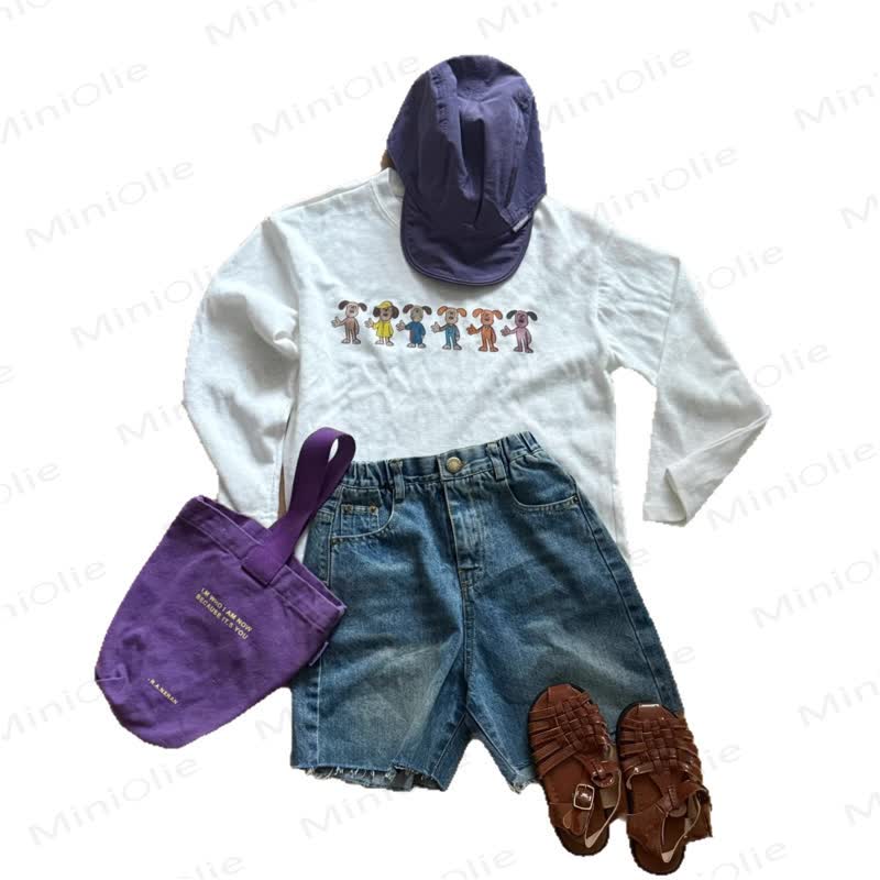 Kleinkind Shorts aus einfarbigem, Marineblau Denim - image 3