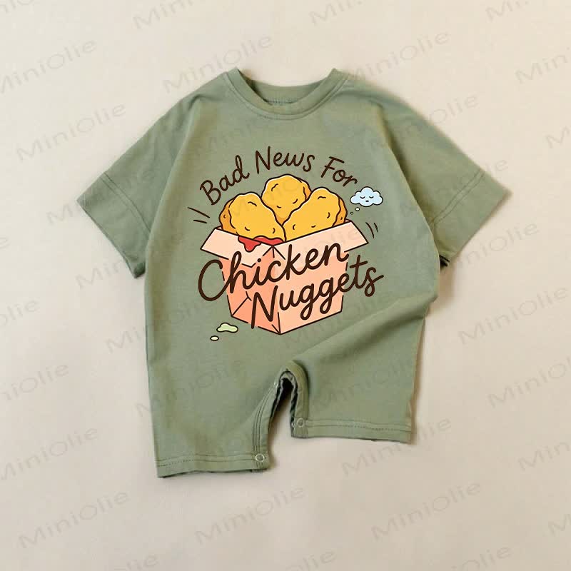 BAD NEWS FOR CHICKEN NUGGETS: Baby Strampler mit Slogan - Grün - 18-24M - image 1