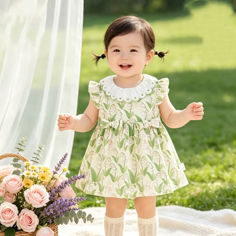 Sommer für Baby, Hase , mit Kleinkind und Blume - image 1