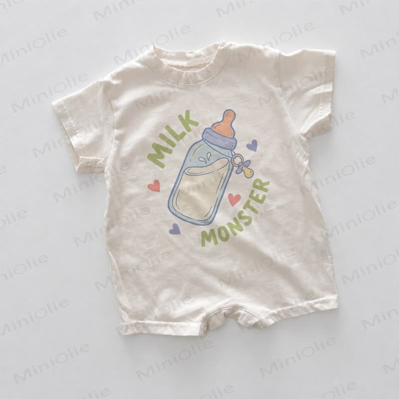 MILK MONSTER Baby Strampler mit weißem Print - Weiß - 18-24M - image 1
