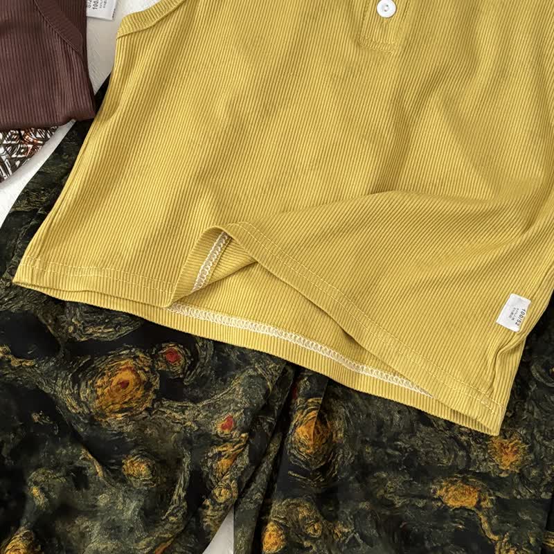 Set aus ärmellosem Spitze mit Knopfleiste und bedruckter Hose für Kleinkind - image 7