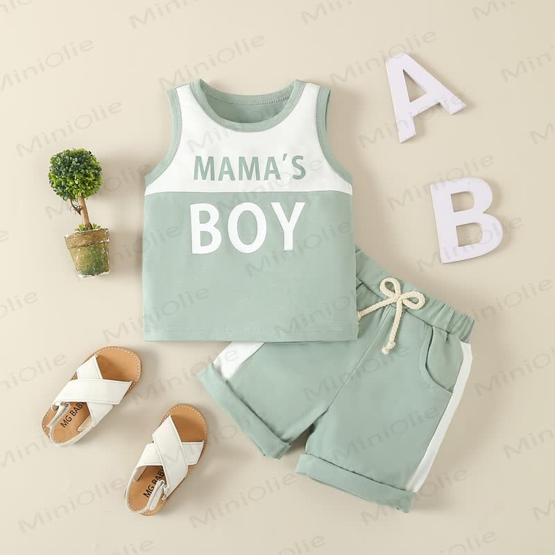 2-teiliges Set für Baby und Jungen : Tanktop und Shorts - Grün - 2-3J - image 3
