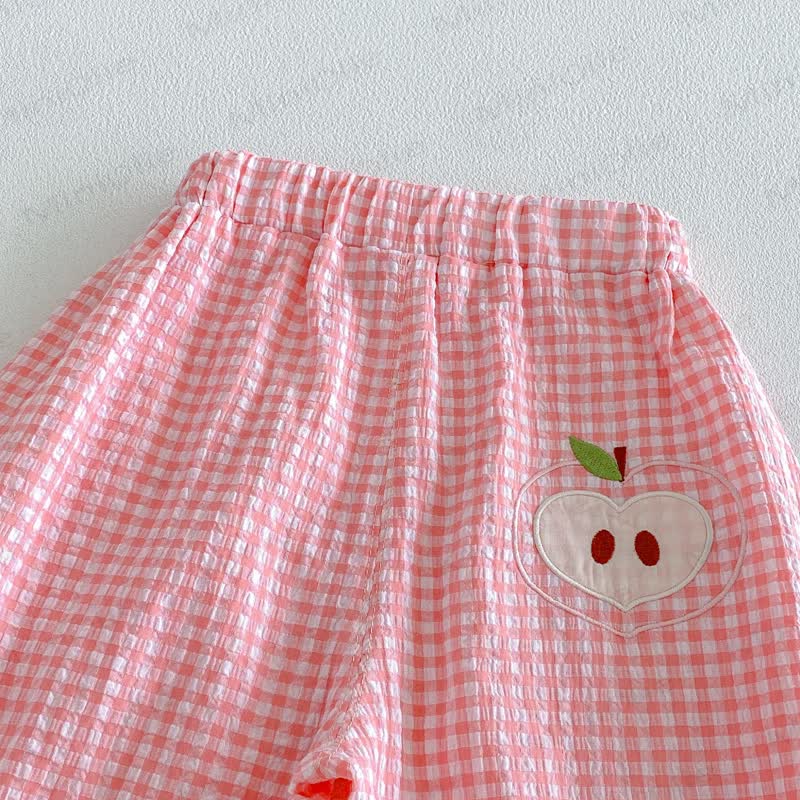 Baby Mädchen Gingham Baumwoll-Bloomer-Hosen mit Obst und Vichy-Karo Hose - image 6