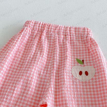 Baby Mädchen Gingham Baumwoll-Bloomer-Hosen mit Obst und Vichy-Karo Hose - image 6