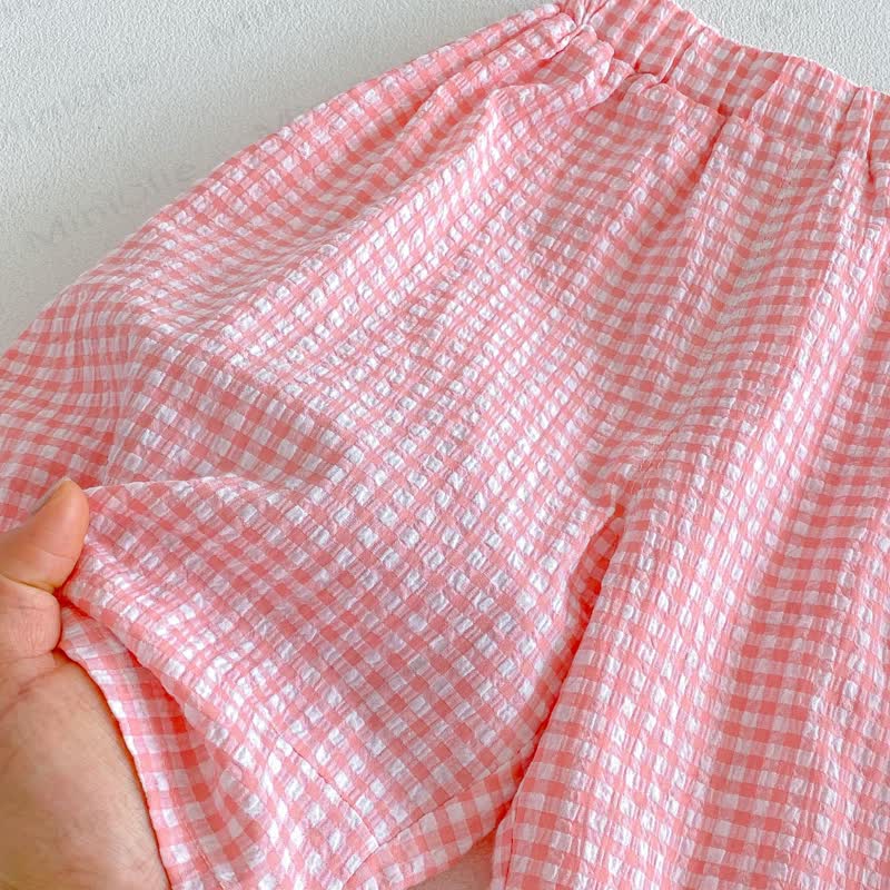 Baby Mädchen Gingham Baumwoll-Bloomer-Hosen mit Obst und Vichy-Karo Hose - image 7