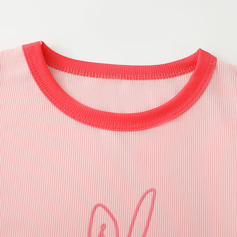 Kleinkind -T-Shirt mit Tier/Lebensmittelprint, Rundhalsausschnitt , Gerippt Kurzarm - image 10