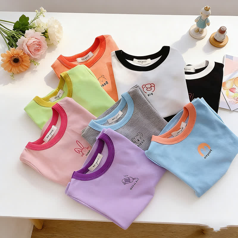 Kleinkind -T-Shirt mit Tier/Lebensmittelprint, Rundhalsausschnitt , Gerippt Kurzarm - image 8
