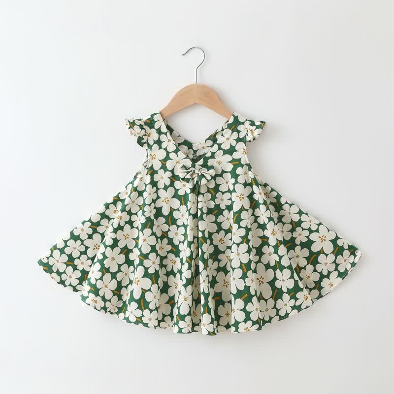 Ärmelloses Kleid mit Blume/ Obst für Baby - Grüne Pfirsichblüte - 2-3J - image 3