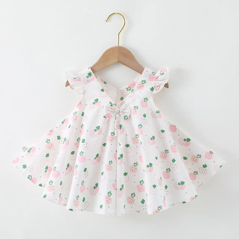 Ärmelloses Kleid mit Blume/ Obst für Baby - Weiße Erdbeere - 2-3J - image 11