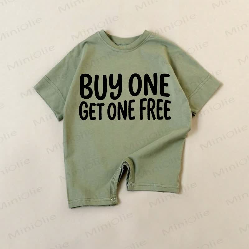 BUY ONE GET ONE FREE: Baby Strampler mit grünem Slogan - Grün - 18-24M - image 1
