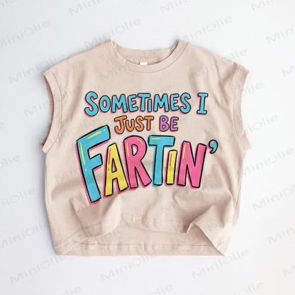 SOMETIMES I JUST BE FARTIN' Baby Kleinkind Khaki Tanktop - Khaki - 3-5J - image 1