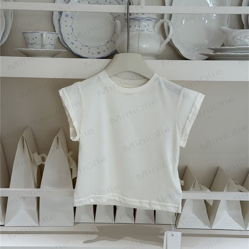 Kleinkind Kinder-Mädchen Rundhals-T-Shirt - Beige - 12-13J - image 6