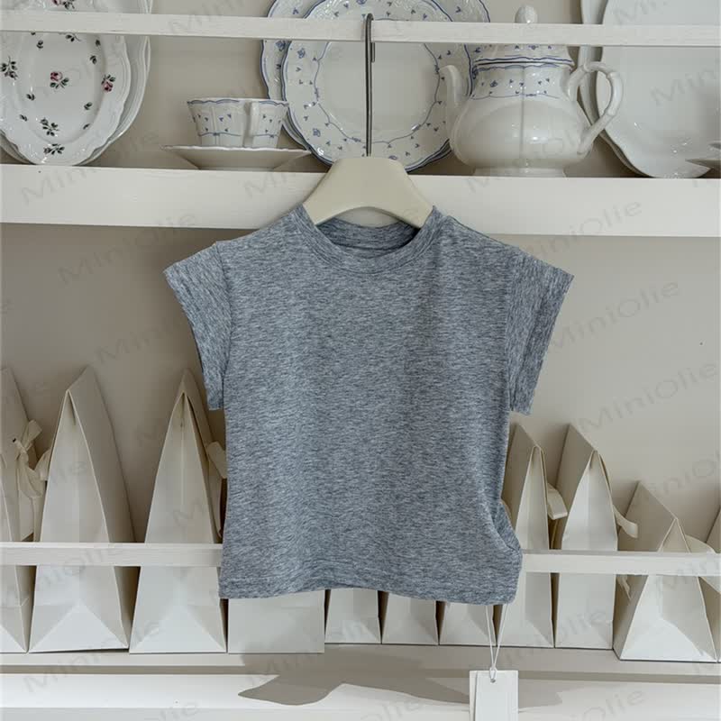 Kleinkind Kinder-Mädchen Rundhals-T-Shirt - Grau - 12-13J - image 7