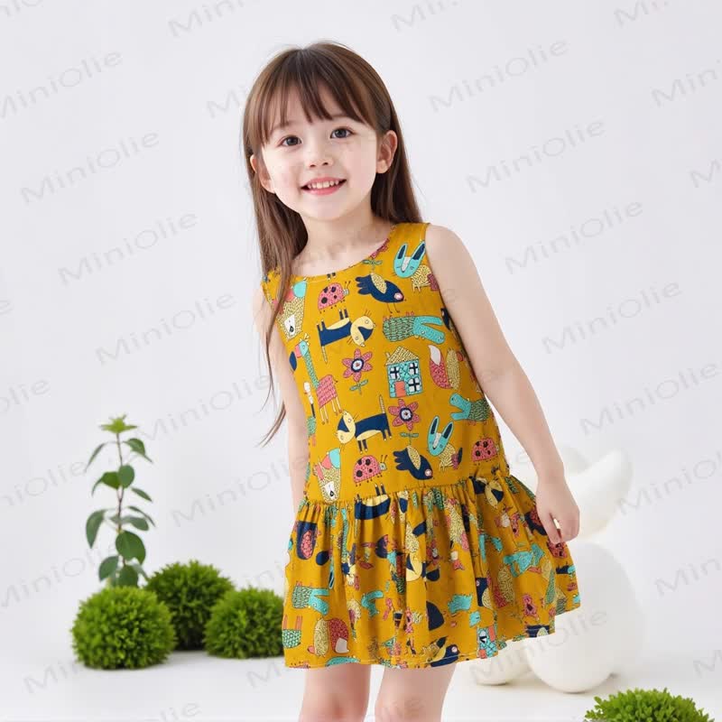 Ärmelloses Kleid mit Allover-Print für Kleinkind-Mädchen - image 5