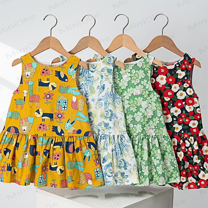 Ärmelloses Kleid mit Allover-Print für Kleinkind-Mädchen - image 1