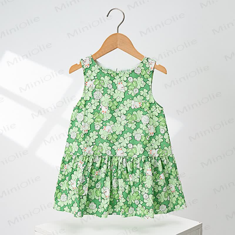 Ärmelloses Kleid mit Allover-Print für Kleinkind-Mädchen - Grün - 4-5J - image 4