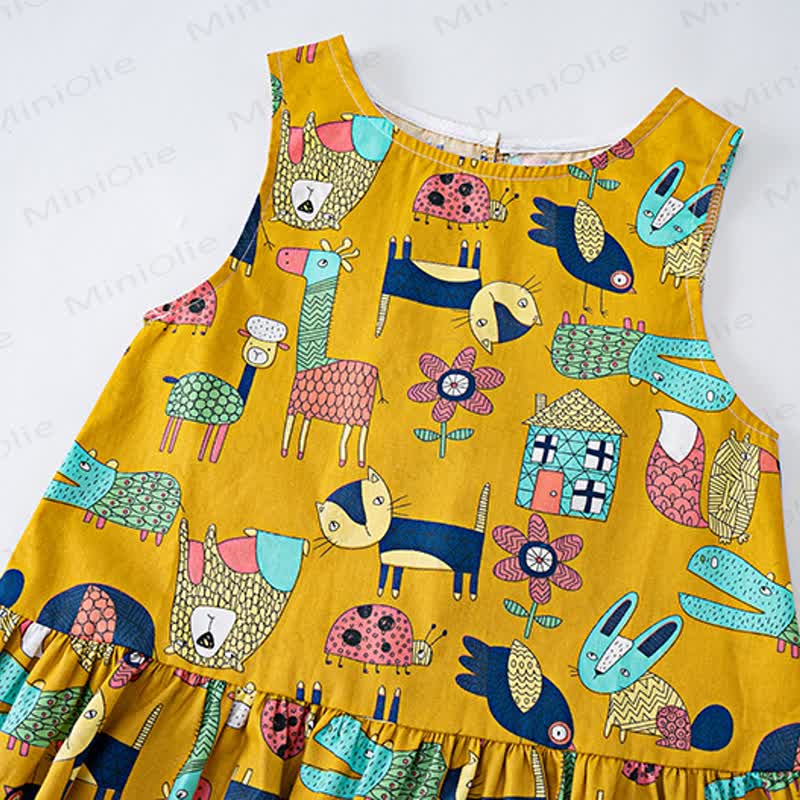 Ärmelloses Kleid mit Allover-Print für Kleinkind-Mädchen - image 6