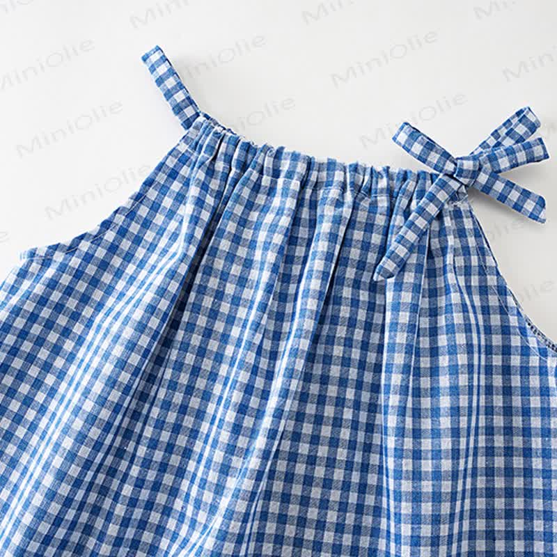 Kleinkind-Mädchen mit Gingham und Rüschen , inklusive Tasche - image 6