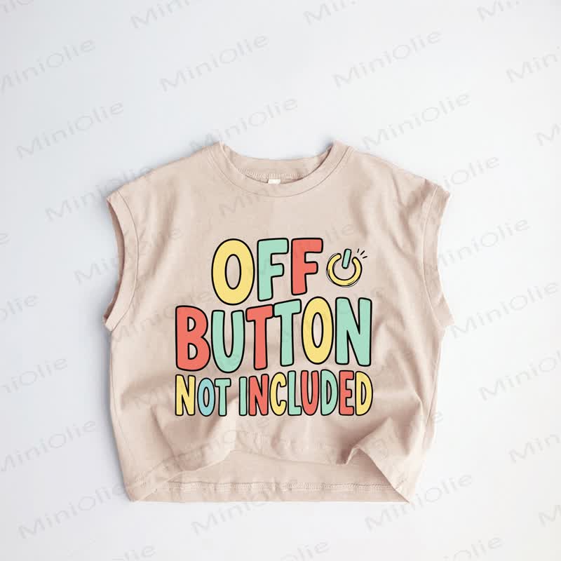 AUS-OFF BUTTON NOT INCLUDED Khakifarbenes Tanktop für Baby und Kleinkind - Khaki - 3-5J - image 1