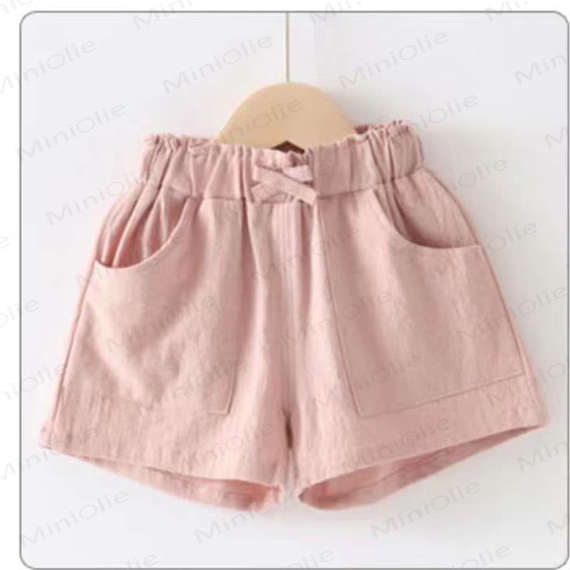 Shorts für Kleinkind , Einfarbig, mit Schleife und Tasche - Rosa - 10-11J - image 1