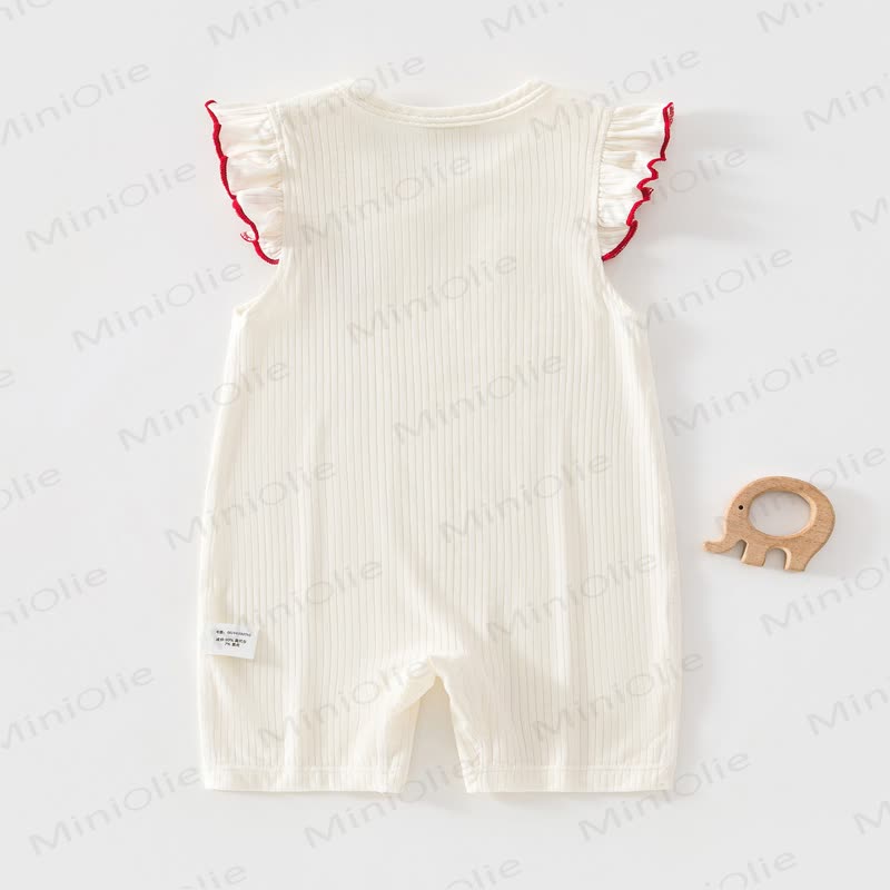 Baby Erdbeere, Volantärmeln und Strampler - image 2