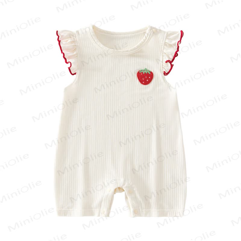 Baby Erdbeere, Volantärmeln und Strampler - image 5