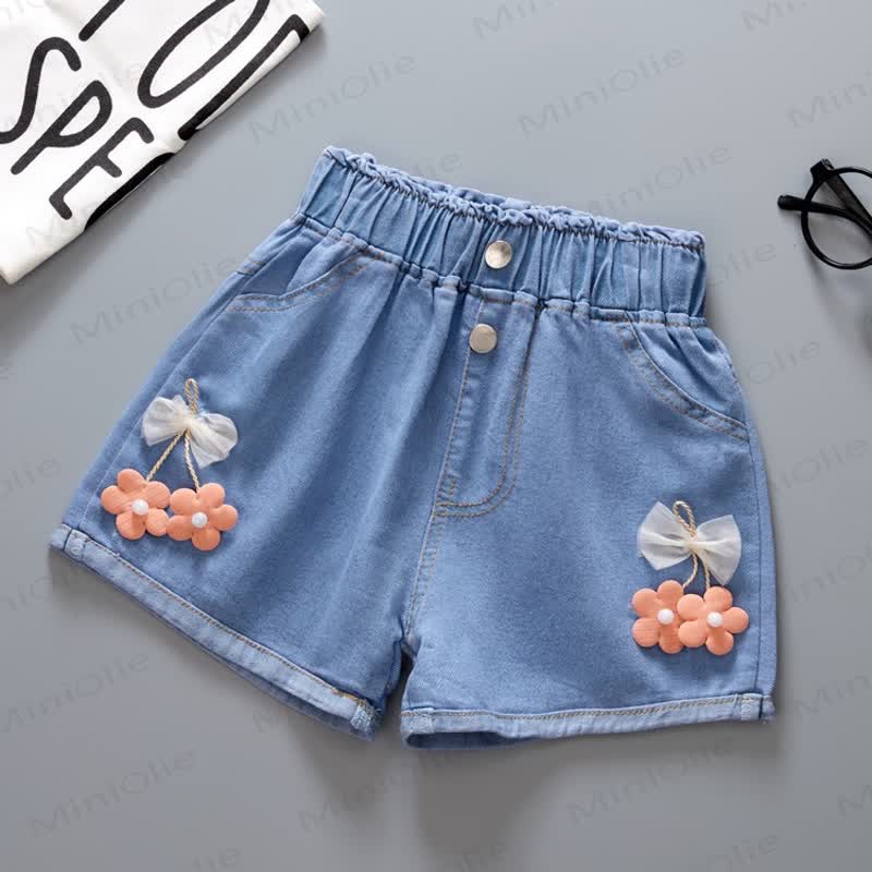 Shorts mit Schleife für Kleinkind - Blume - 8-9J - image 3