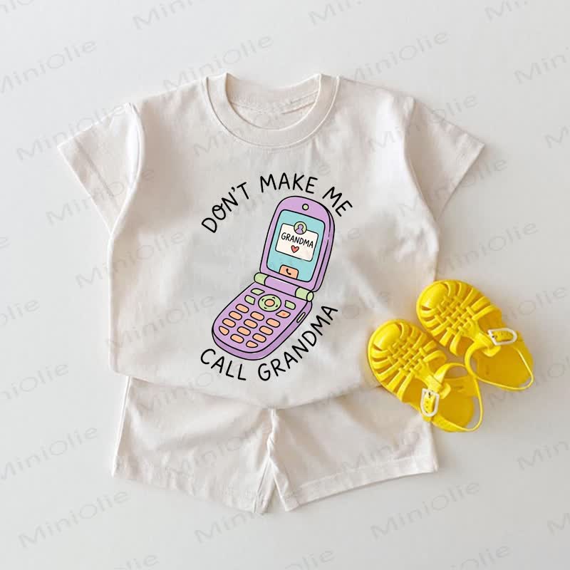 DON'T MAKE ME CALL GRANDMA Baby Weiß 2-teiliges Set - Weiß - 18-24M - image 1