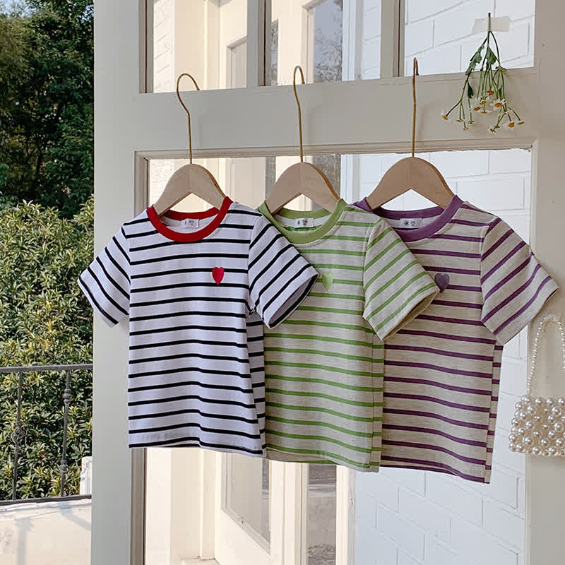 Kleinkind-Mädchen -T-Shirt mit Herz - image 6