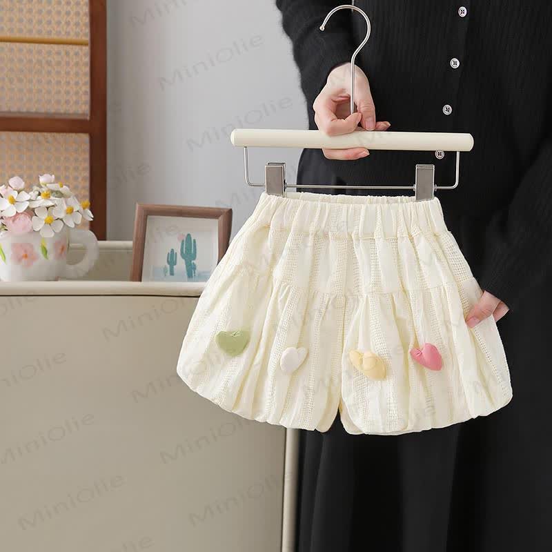 Shorts aus der Baumwoll- Herz für Baby und Kleinkind-Mädchen - Beige - 8-9J - image 2