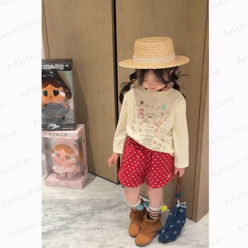 Shorts mit Polka Punkte für Kleinkind-Mädchen - Rot - 6-7J - image 2