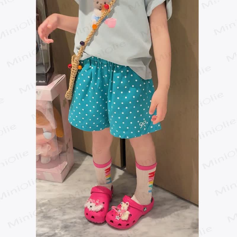 Shorts mit Polka Punkte für Kleinkind-Mädchen - Blau - 6-7J - image 4