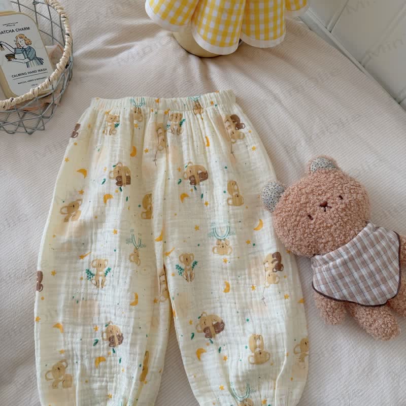 Kleinkind -Loungewear - Hose aus weicher Baumwolle mit Tier - Beige Koala - 8-9J - image 3