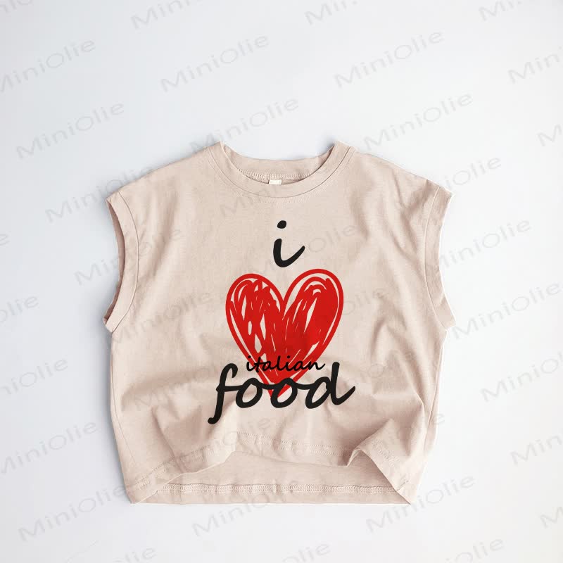 I LOVE ITALIAN FOOD – Khakifarbenes Tanktop für Baby und Kleinkind - Khaki - 3-5J - image 1