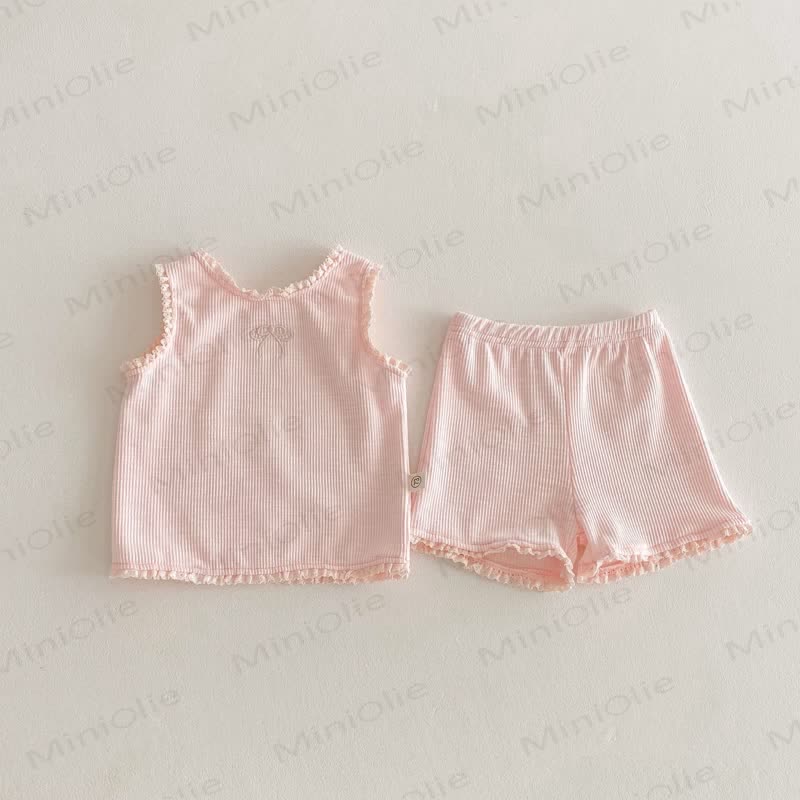 Set aus Tanktop und Shorts mit Rüschenbesatz für Baby - Rosa - 2-3J - image 4